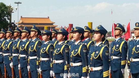 中国人民解放军仪仗队中的女兵，力量与荣耀的象征，中国人民解放军仪仗队女兵，力量与荣耀的典范