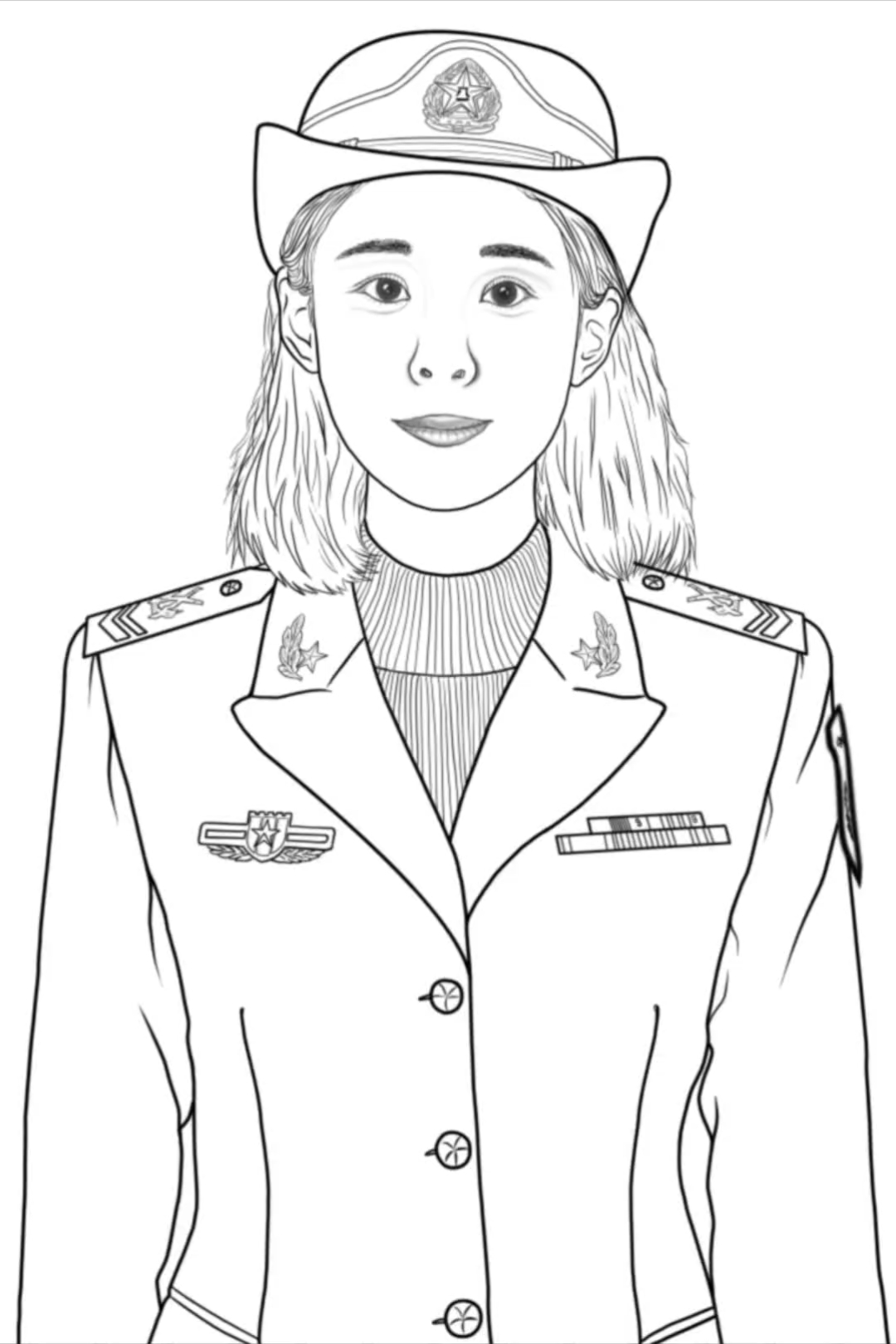 女兵手绘图片，展现力量与柔美的独特魅力，女兵手绘图片，展现力量与柔美的独特魅力风采